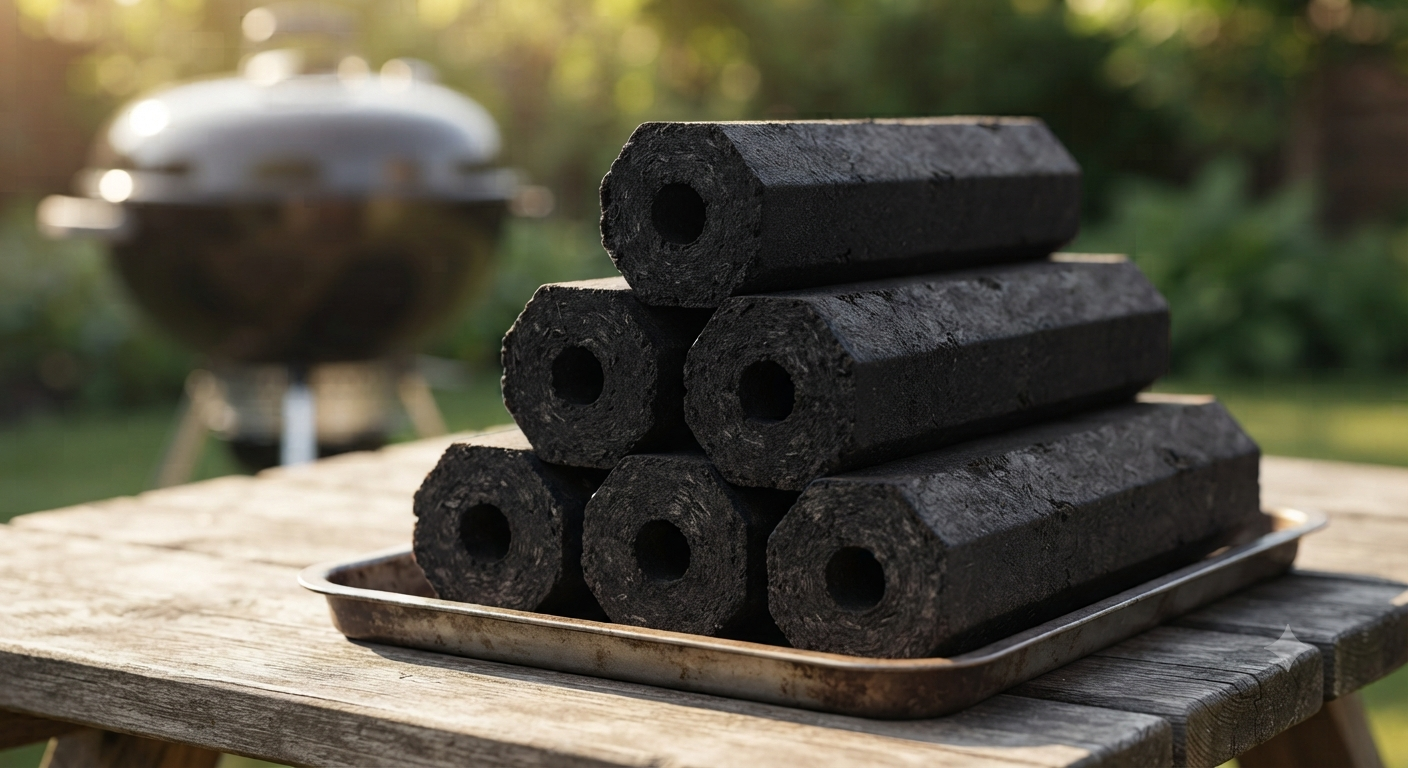 BBQ briquette ready for export