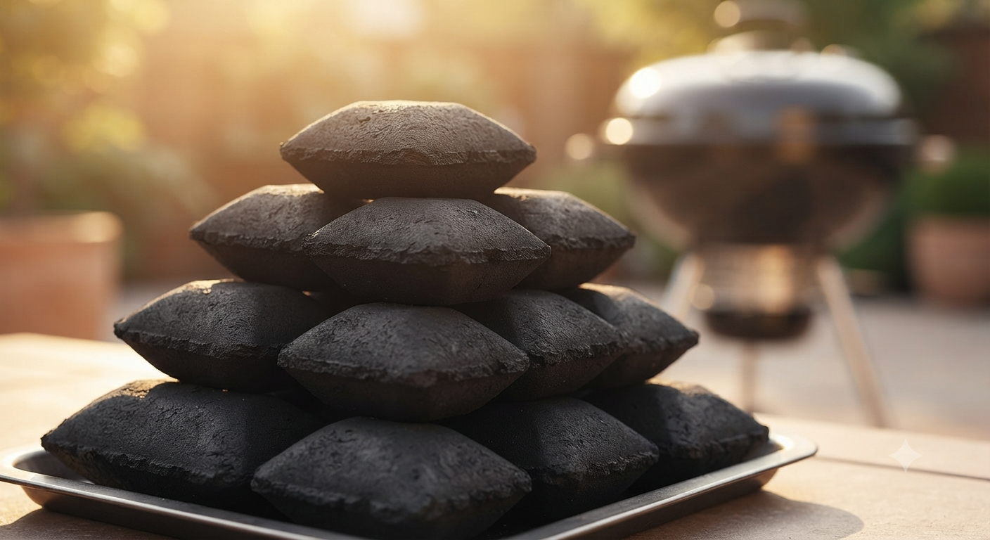 BBQ briquette charcoal