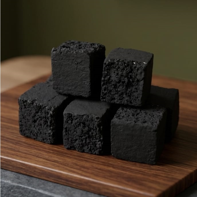 Shisha charcoal cube shape