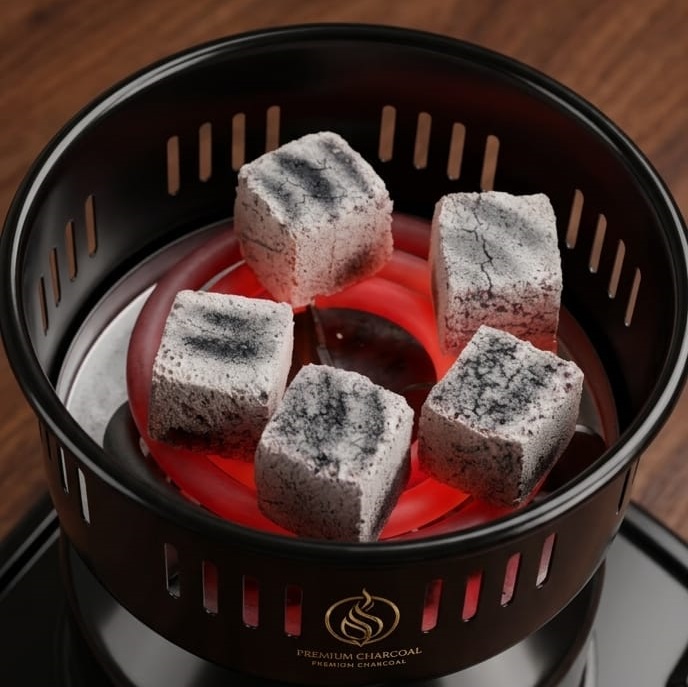 Shisha charcoal cube premium ready for export